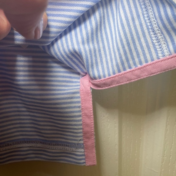 Ralph Lauren Blue and White Striped Pro Fit Polo Shirt sz XL - Picture 4 of 6